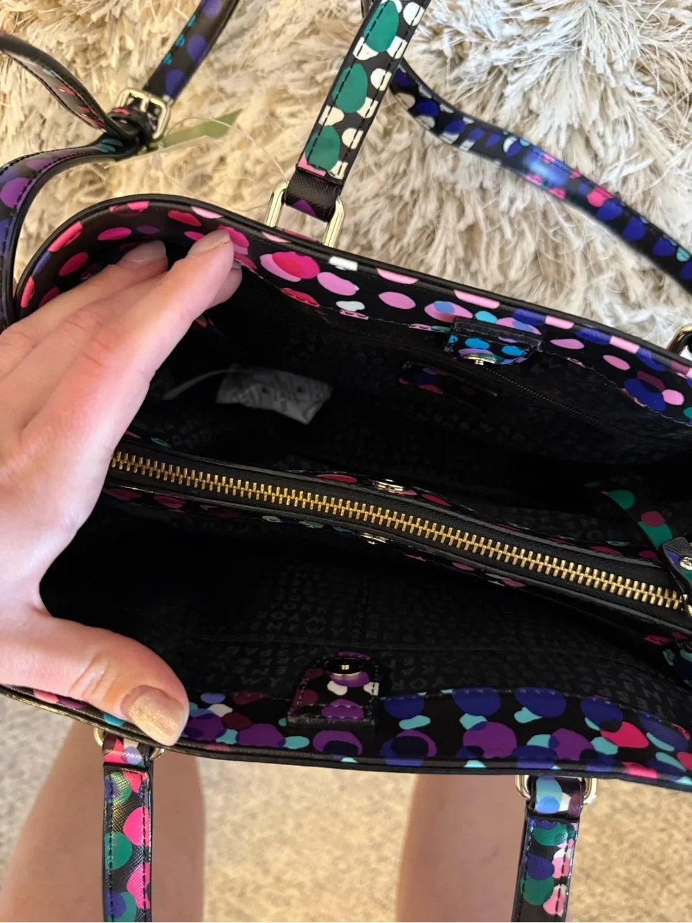 NWT Kate Spade Evangele Laurel Way Multicolor Dottie Bag